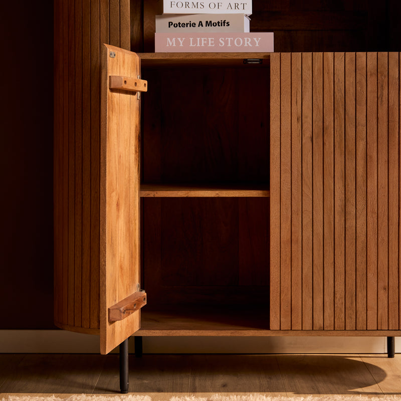 TV-meubel Wandkast Solana 115 cm Naturel 115x45x180 cm-TV-meubels-Starfurn