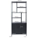 TV-meubel York Mangohout Zwart 90x40x210 cm-Opbergkasten-Livingfurn