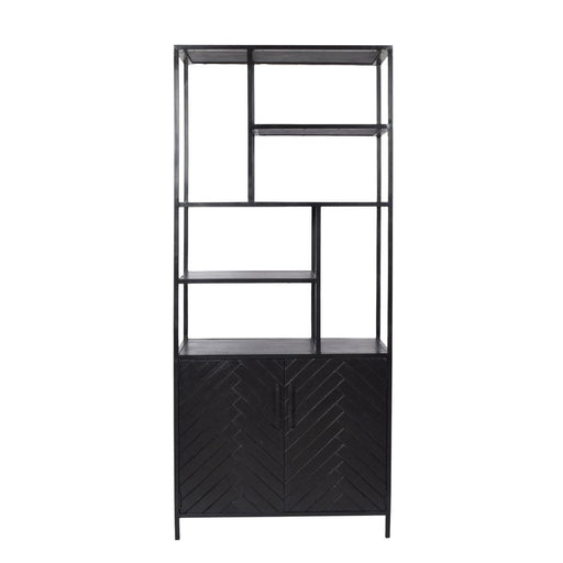 TV-meubel York Mangohout Zwart 90x40x210 cm-TV-meubels-Livingfurn