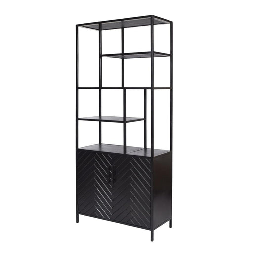 TV-meubel York Mangohout Zwart 90x40x210 cm-TV-meubels-Livingfurn