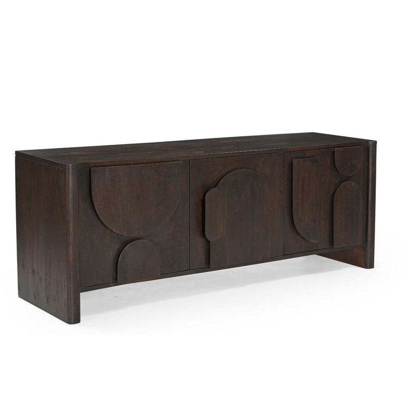 TV-meubel Zana Bruin Mangohout 150x40 cm-TV-meubels-Starfurn