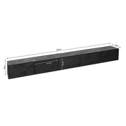 TV-meubel Zwevend Tv meubel Vision Zwart 280 cm 280x30x35 cm-TV-meubels-Starfurn