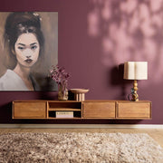 TV-meubel Zwevend tv meubel Ambiance Naturel 240 cm 240x30x35 cm-TV-meubels-Starfurn