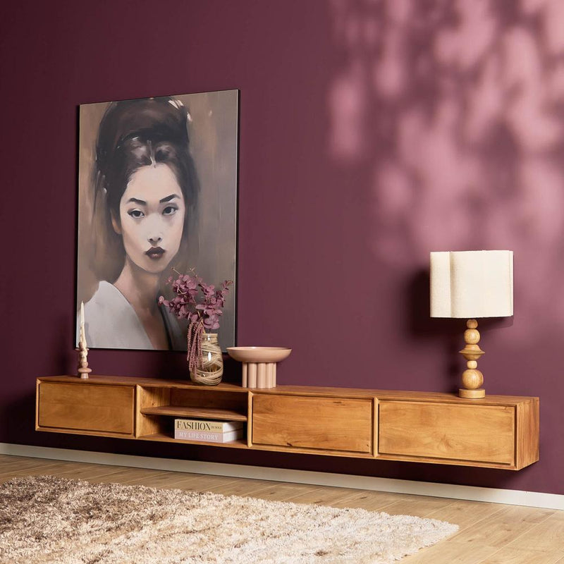 TV-meubel Zwevend tv meubel Ambiance Naturel 280 cm 280x30x35 cm-TV-meubels-Starfurn