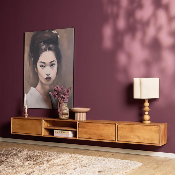 TV-meubel Zwevend tv meubel Ambiance Naturel 280 cm 280x30x35 cm-TV-meubels-Starfurn