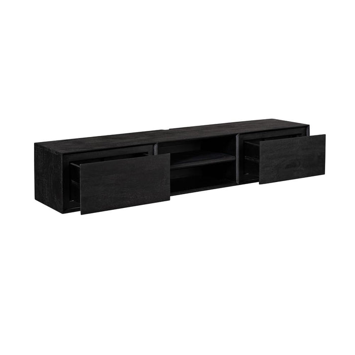 TV-meubel Zwevend tv meubel Ambiance Zwart 160 cm 160x30x35 cm-TV-meubels-Starfurn