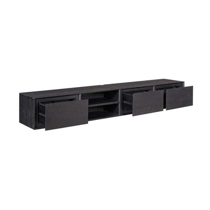 TV-meubel Zwevend tv meubel Ambiance Zwart 200 cm 200x30x35 cm-TV-meubels-Starfurn