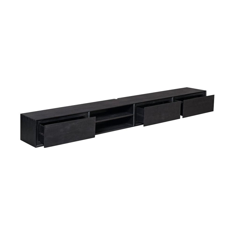 TV-meubel Zwevend tv meubel Ambiance Zwart 280 cm 280x30x35 cm-TV-meubels-Starfurn