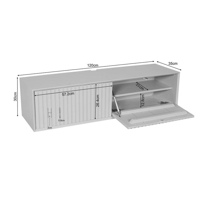TV-meubel Zwevend tv meubel Madison Bruin 120 cm 120x35x30 cm-TV-meubels-Starfurn