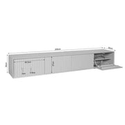 TV-meubel Zwevend tv meubel Madison Bruin 200 cm 200x35x30 cm-TV-meubels-Starfurn