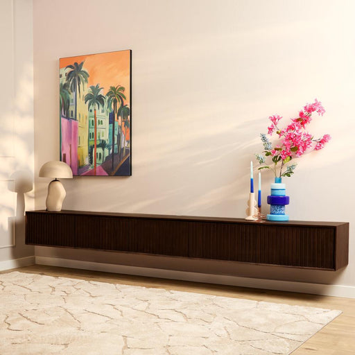 TV-meubel Zwevend tv meubel Madison Bruin 280 cm 280x35x30 cm-TV-meubels-Starfurn