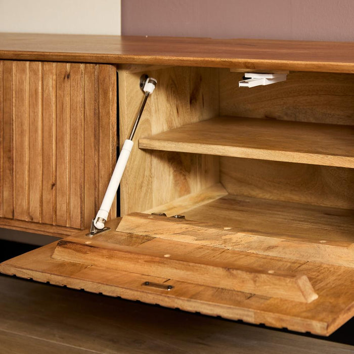 TV-meubel Zwevend tv meubel Madison Naturel 200 cm 200x35x30 cm-TV-meubels-Starfurn