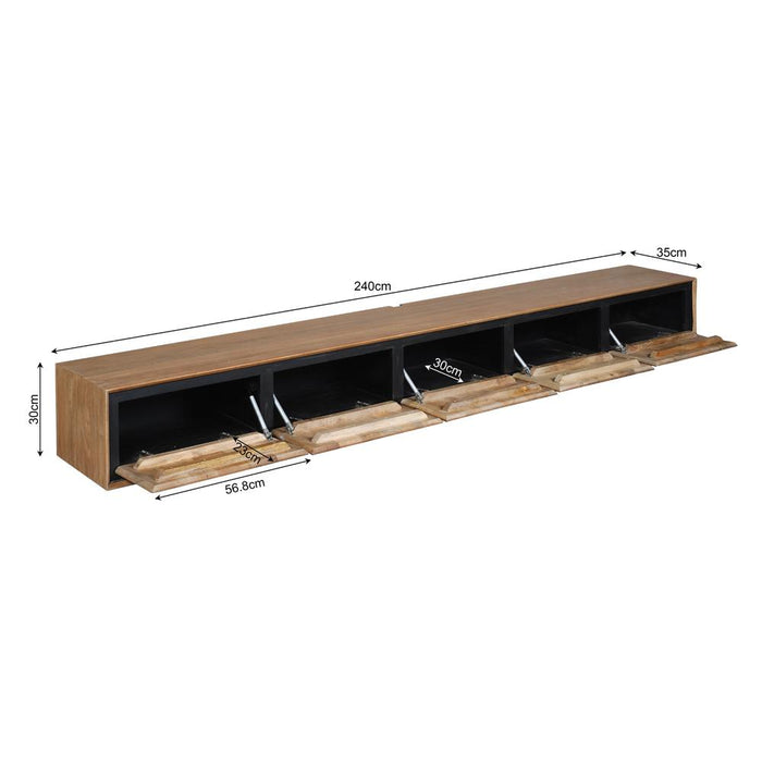TV-meubel Zwevend tv meubel RichWood 280 cm-TV-meubels-Starfurn