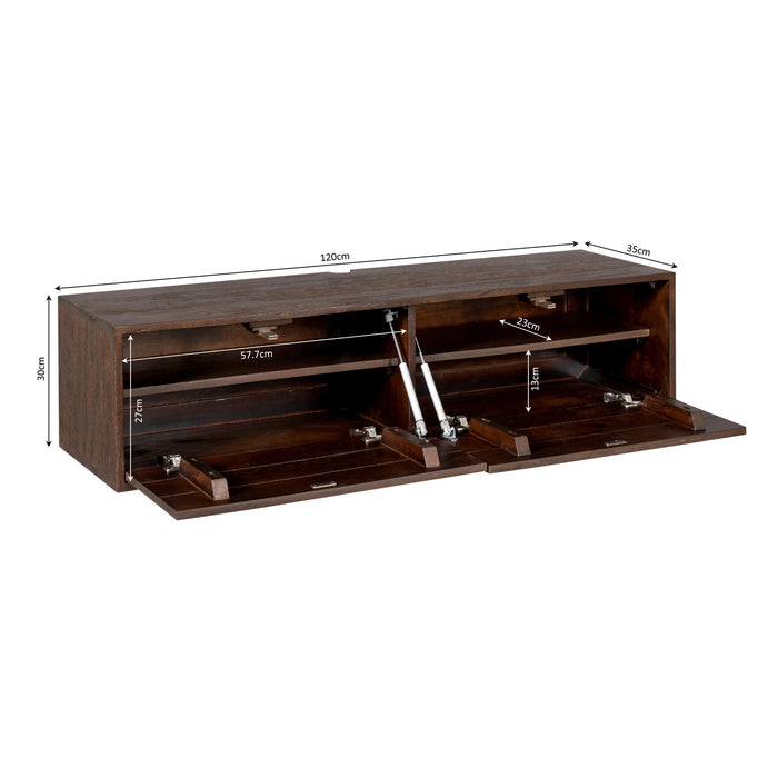 TV-meubel Zwevend tv meubel Vision Bruin 120 cm 120x30x35 cm-TV-meubels-Starfurn