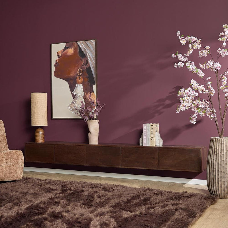 TV-meubel Zwevend tv meubel Vision Bruin 280 cm 280x30x35 cm-TV-meubels-Starfurn