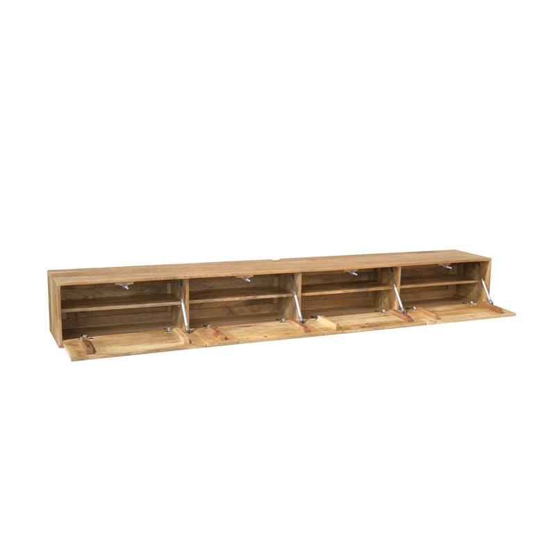 TV-meubel Zwevend tv meubel Vision Licht mango 200 cm-TV-meubels-Starfurn