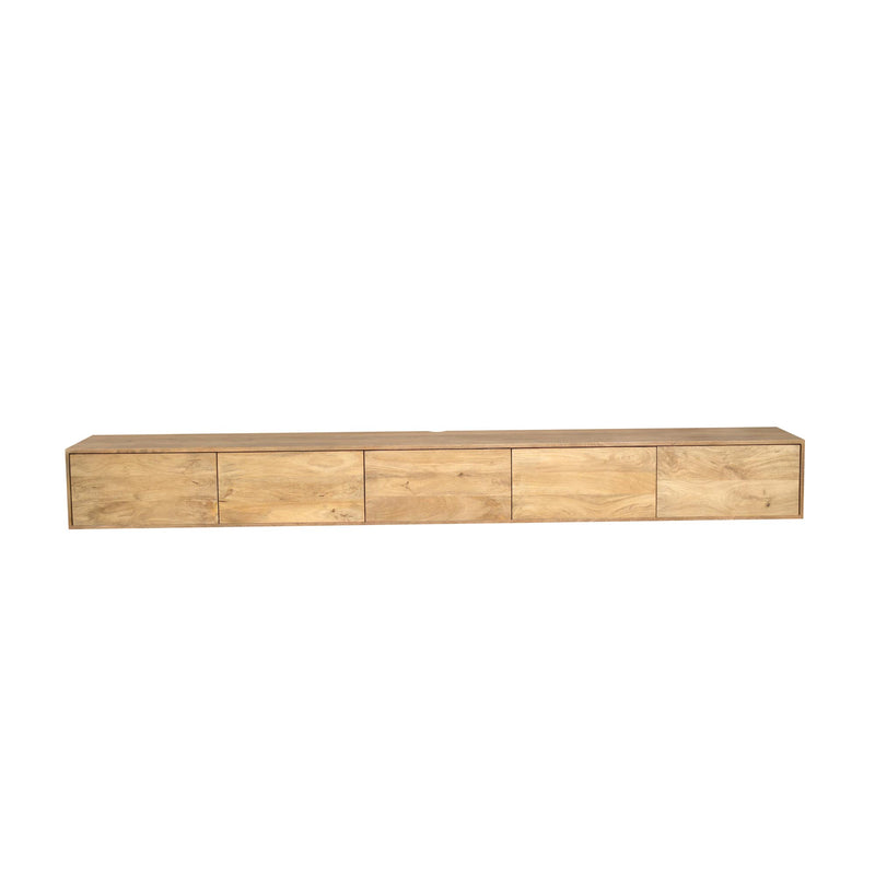 TV-meubel Zwevend tv meubel Vision Licht mango 280 cm-TV-meubels-Starfurn