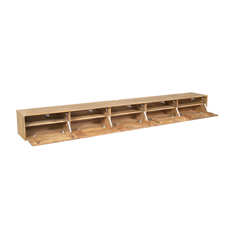 TV-meubel Zwevend tv meubel Vision Licht mango 280 cm-TV-meubels-Starfurn