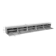 TV-meubel Zwevend tv meubel Vision Licht mango 280 cm-TV-meubels-Starfurn