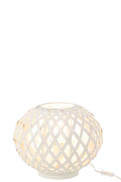 Table Lamp Bamboo White-Tafellampen-J-Line