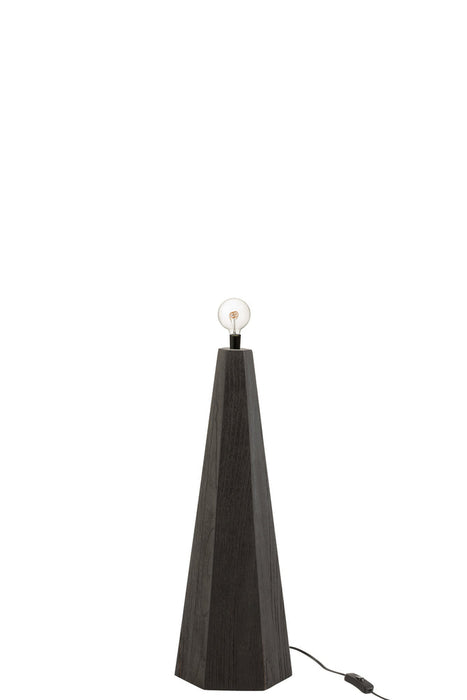 Table Lamp Foot Octogonal Hardwood Black-Tafellampen-J-Line