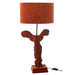 Table Lamp Greek Sculpture Resin Velvet Burgundy-Tafellampen-J-Line