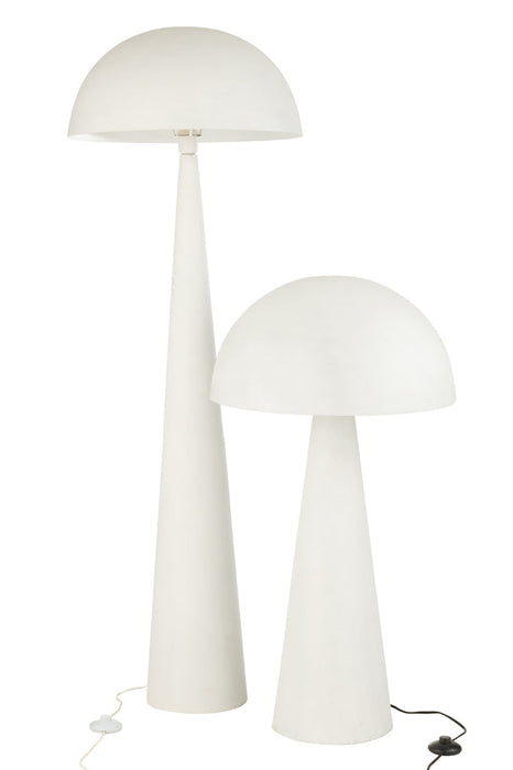 Table Lamp Mushroom Metal Matt White Large-Tafellampen-J-Line