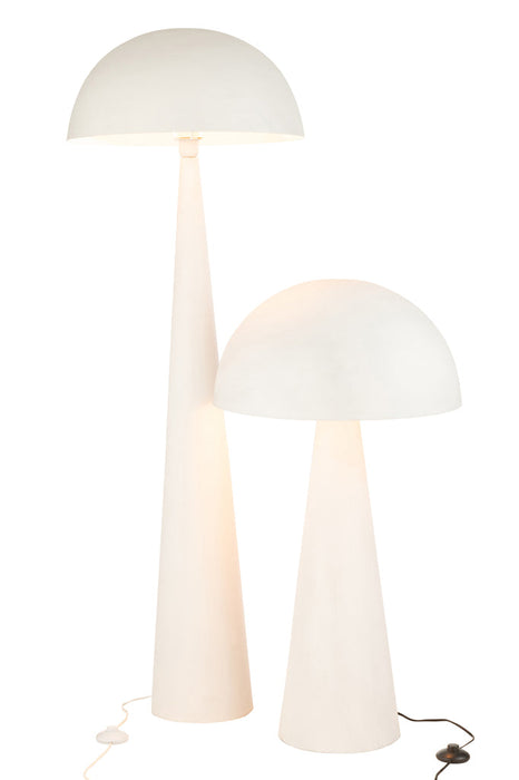 Table Lamp Mushroom Metal Matt White Large-Tafellampen-J-Line