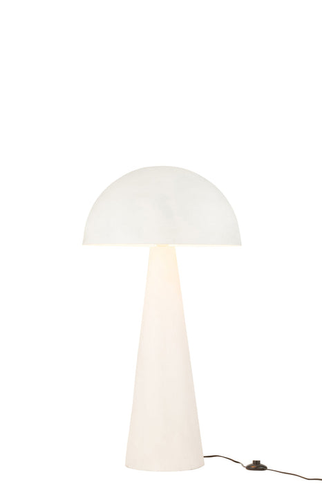 Table Lamp Mushroom Metal Matt White Medium-Tafellampen-J-Line