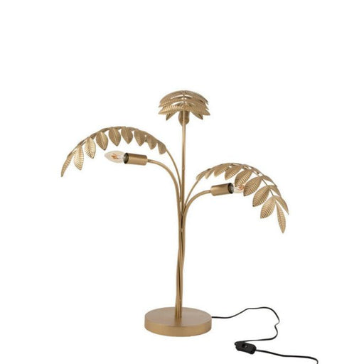 Table Lamp Palm Tree Zinc Gold-Tafellampen-J-Line