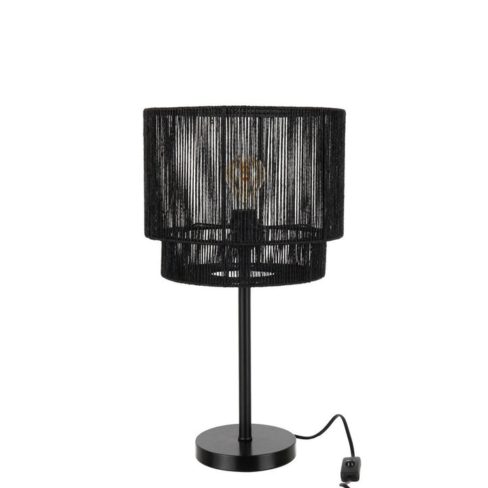 Table Lamp Paul Rope Metal Black-Tafellampen-J-Line