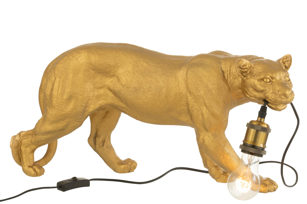 Table Lamp Puma Resin Gold Large-Tafellampen-J-Line