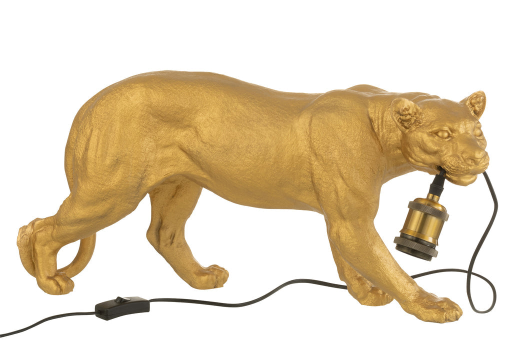 Table Lamp Puma Resin Gold Large-Tafellampen-J-Line