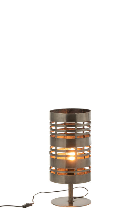 Table Lamp Ring Metal Grey-Tafellampen-J-Line