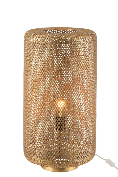 Table Lamp Round Metal Gold-Tafellampen-J-Line