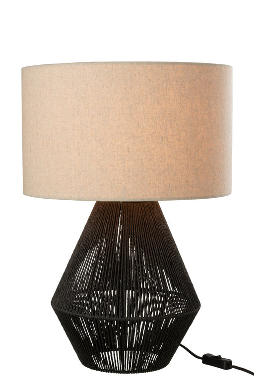 Table Lamp String Jute Black-Tafellampen-J-Line