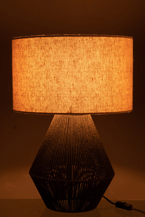 Table Lamp String Jute Black-Tafellampen-J-Line