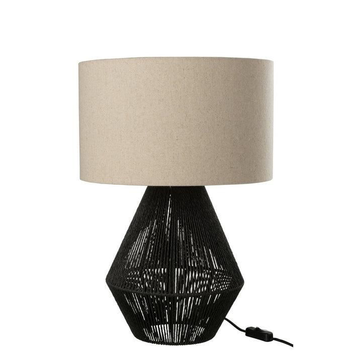 Table Lamp String Jute Black-Tafellampen-J-Line