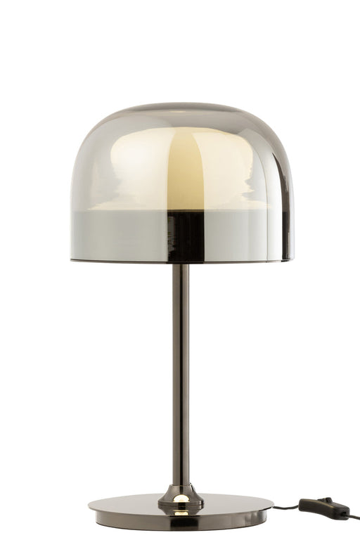 Table Lamp Topja Glass/Metal/Silver-Tafellampen-J-Line