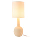 Table Lamp With Shade Stoneware Beige/White-Tafellampen-J-Line