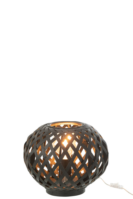 Table Lamp bamboo black-Tafellampen-J-Line