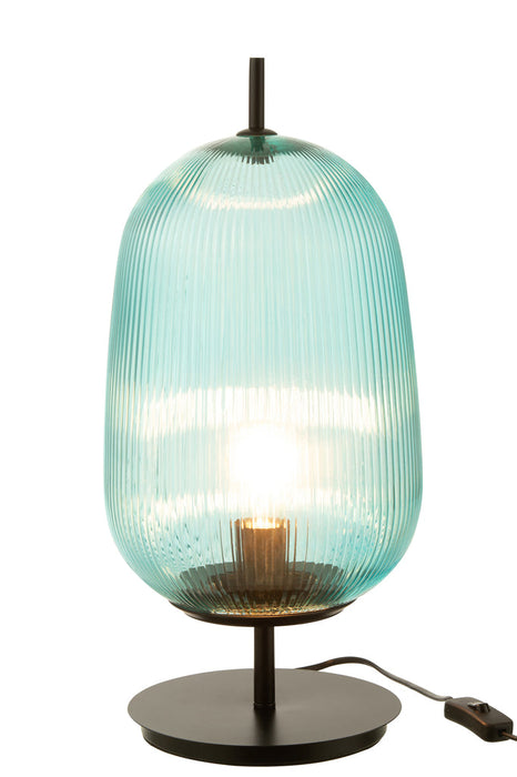 Table Lampe Oasis Glass Blue Large-Tafellampen-J-Line