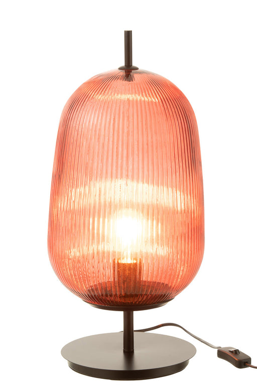 Table Lampe Oasis Glass Red Large-Tafellampen-J-Line