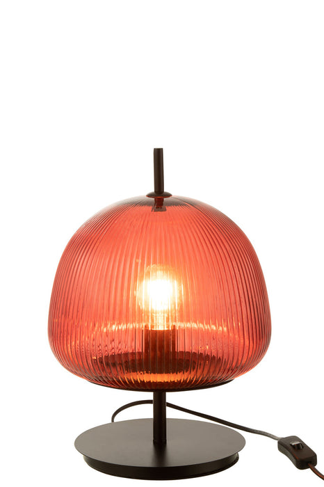 Table Lampe Oasis Glass Red Small-Tafellampen-J-Line