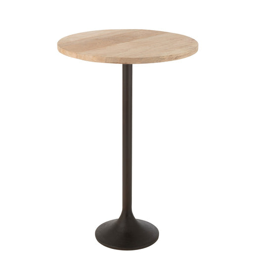 Tafel Bar Metaal | Mangowood Natuurlijk | Zwart-Salontafels-J-Line