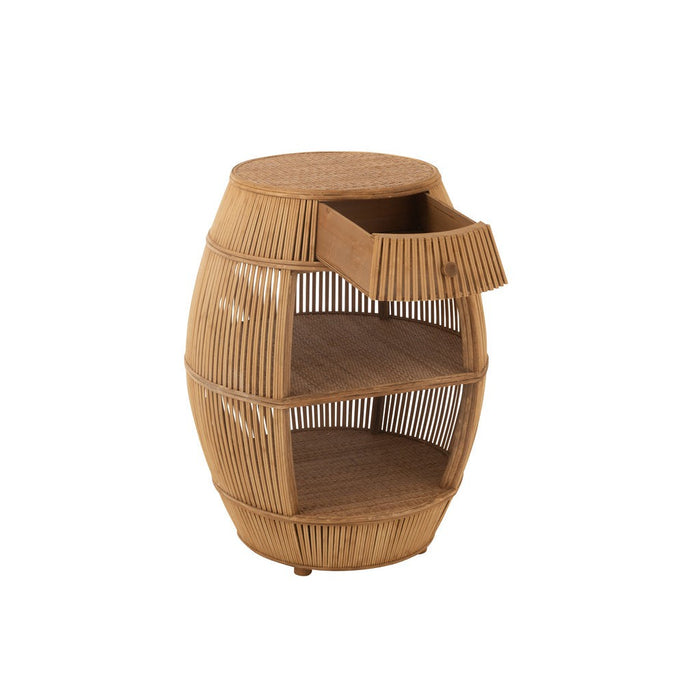 Tafel Barrel rotan/bamboe naturel-Salontafels-J-Line