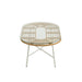 Tafel Laag ovaal buiten metaal/glas naturel/wit-Salontafels-J-Line