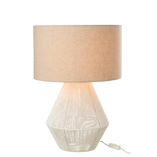 Tafel Lamp String Jute Wit-Tafellampen-J-Line