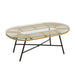 Tafel Low Oval Outdoors Met | Glass Natuurlijk | Zwart-Salontafels-J-Line