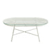 Tafel Low Oval Outdoors Met | Glass Wit-Salontafels-J-Line